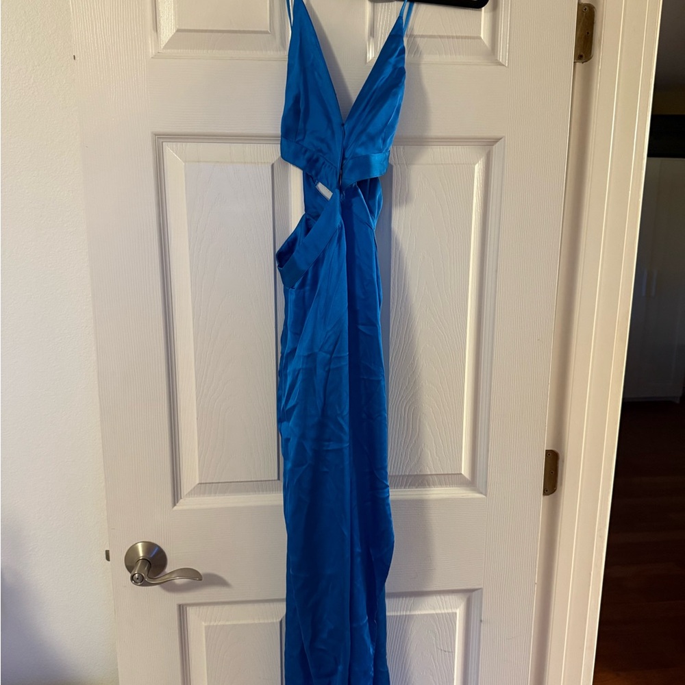 Zara Blue Viscose Midi Dress